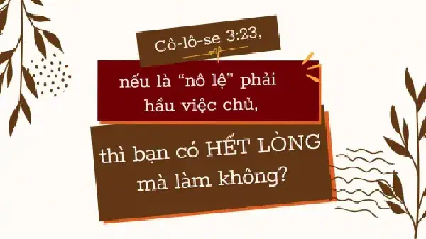 HẾT LÒNG MÀ LÀM?